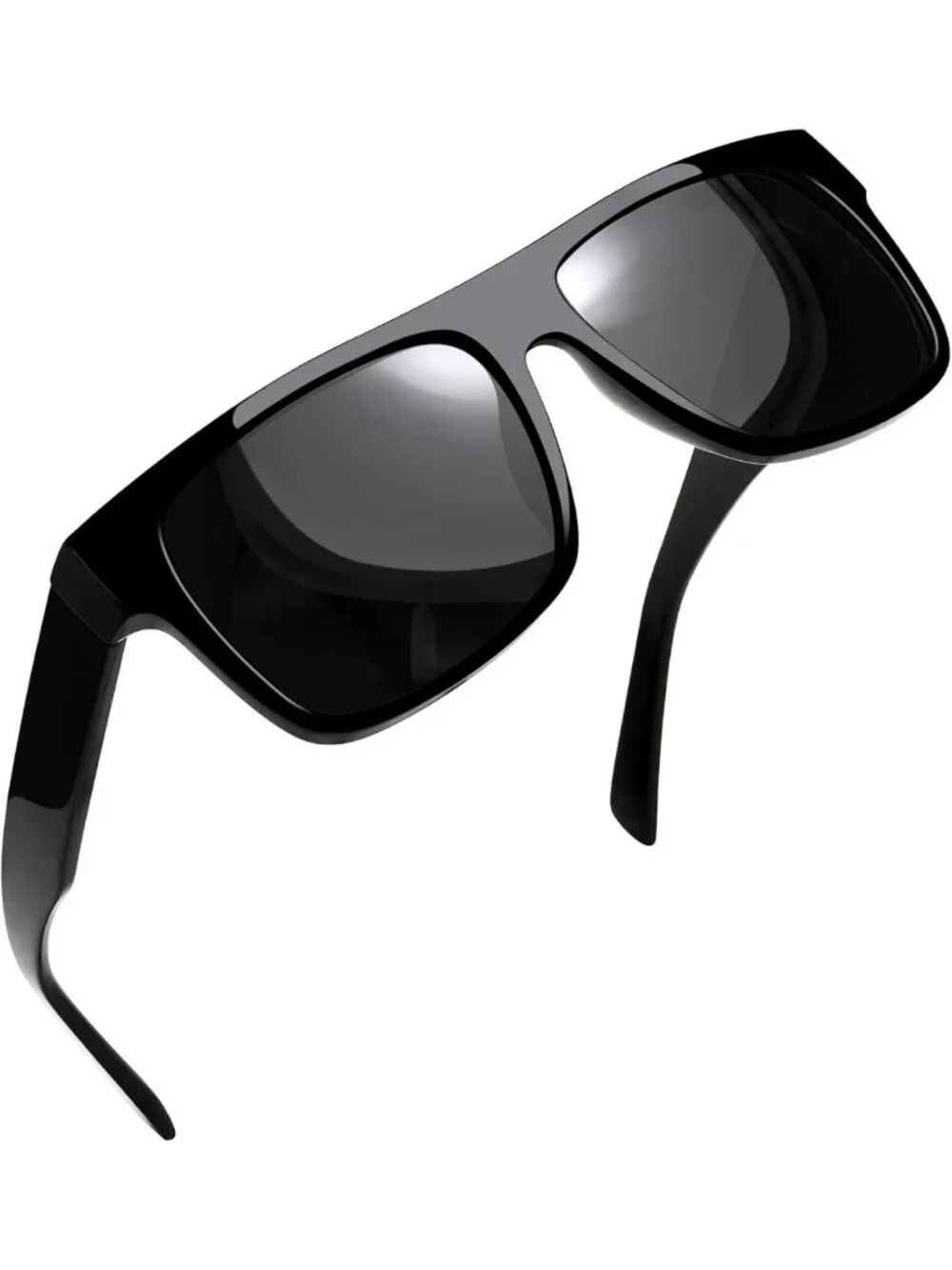 Stylish Square Polarized Sunglasses with UV400 Protection - Flat Top Shades